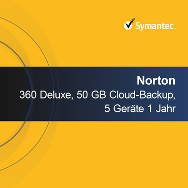 Norton 360 Deluxe, 50 GB di backup cloud, 5 dispositivi 1 anno