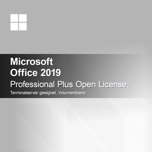 Microsoft Office 2019 Professional Plus Licenza Open, adatto per Terminalserver, licenza a volume