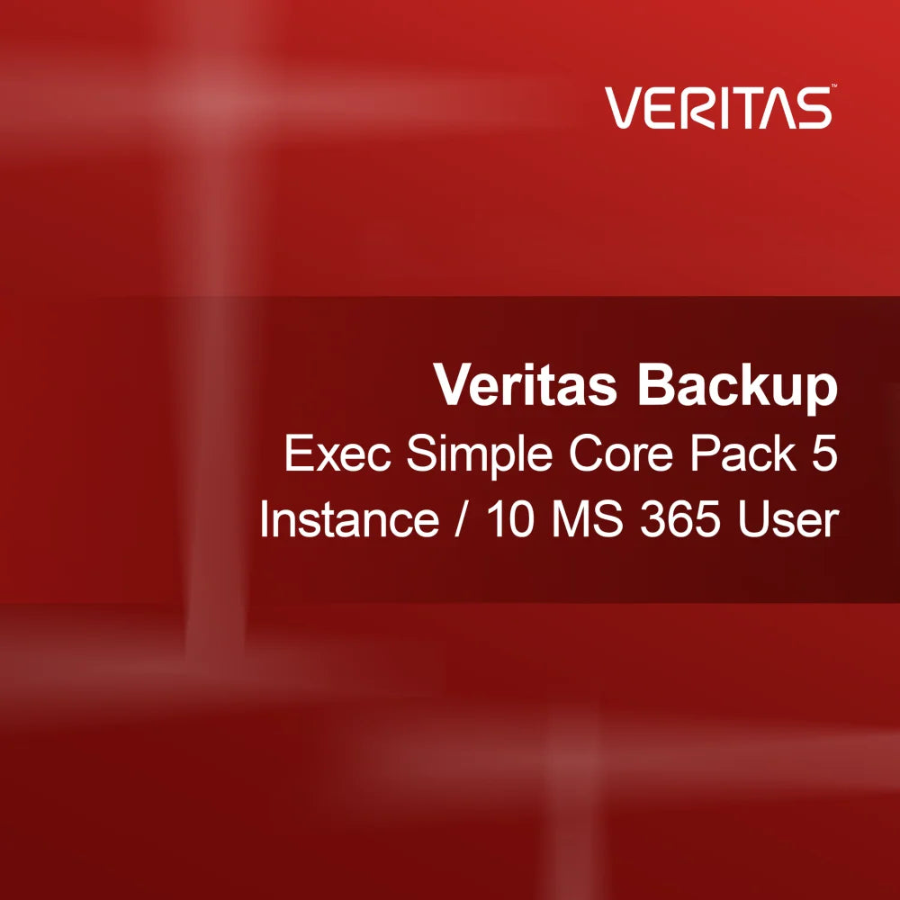 Veritas Backup Exec Simple Core Pack 5 Istanza / 10 Utenti MS 365