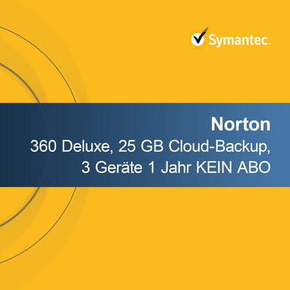 Norton 360 Deluxe, 25 GB di backup cloud, 3 dispositivi 1 anno SENZA ABBONAMENTO