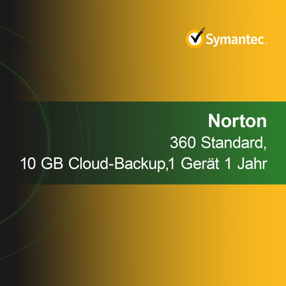 Norton 360 Standard, 10 GB di backup cloud, 1 dispositivo 1 anno