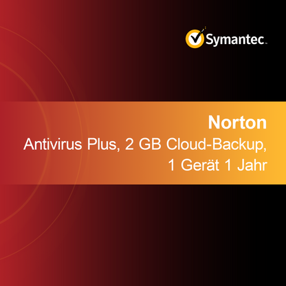 Norton Antivirus Plus, 2 GB Cloud-Backup, 1 dispositivo 1 anno