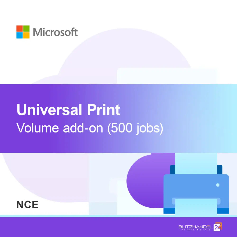 Componente aggiuntivo volume Universal Print (500 lavori) (NCE)
